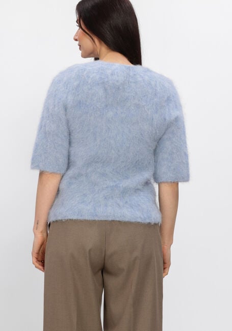 Lichtblauwe SECOND FEMALE Truien/vesten KARLA KNIT SS O-NECK - large
