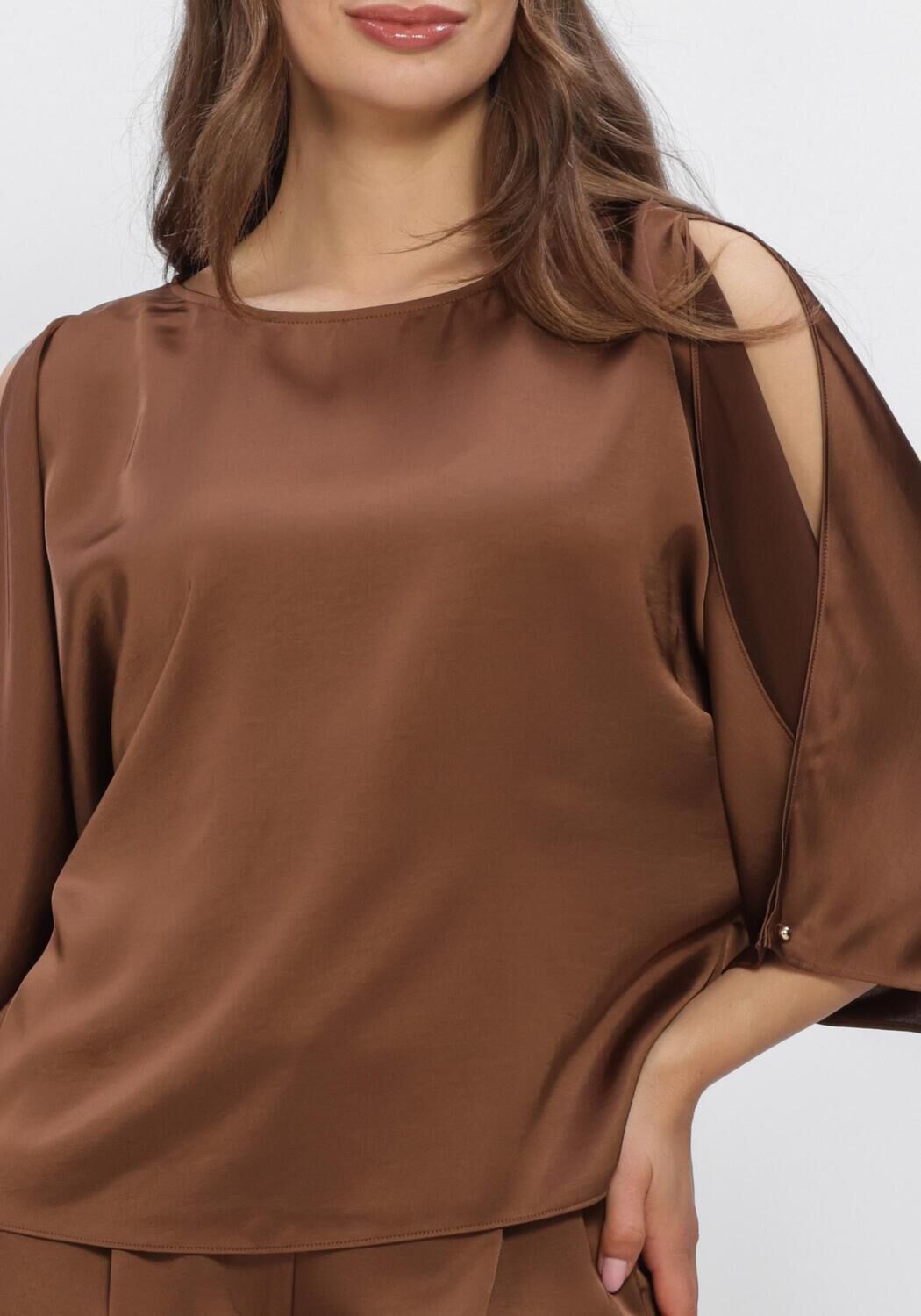 Bruine DANTE6 Top RISETTE FLOWING SATIN TOP - large