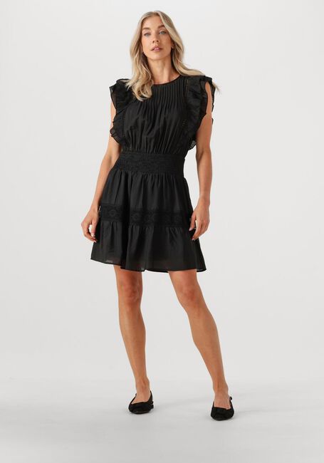 Zwarte CO'COUTURE Mini jurk CALLUMCC FRILL PINTUCK DRESS - large