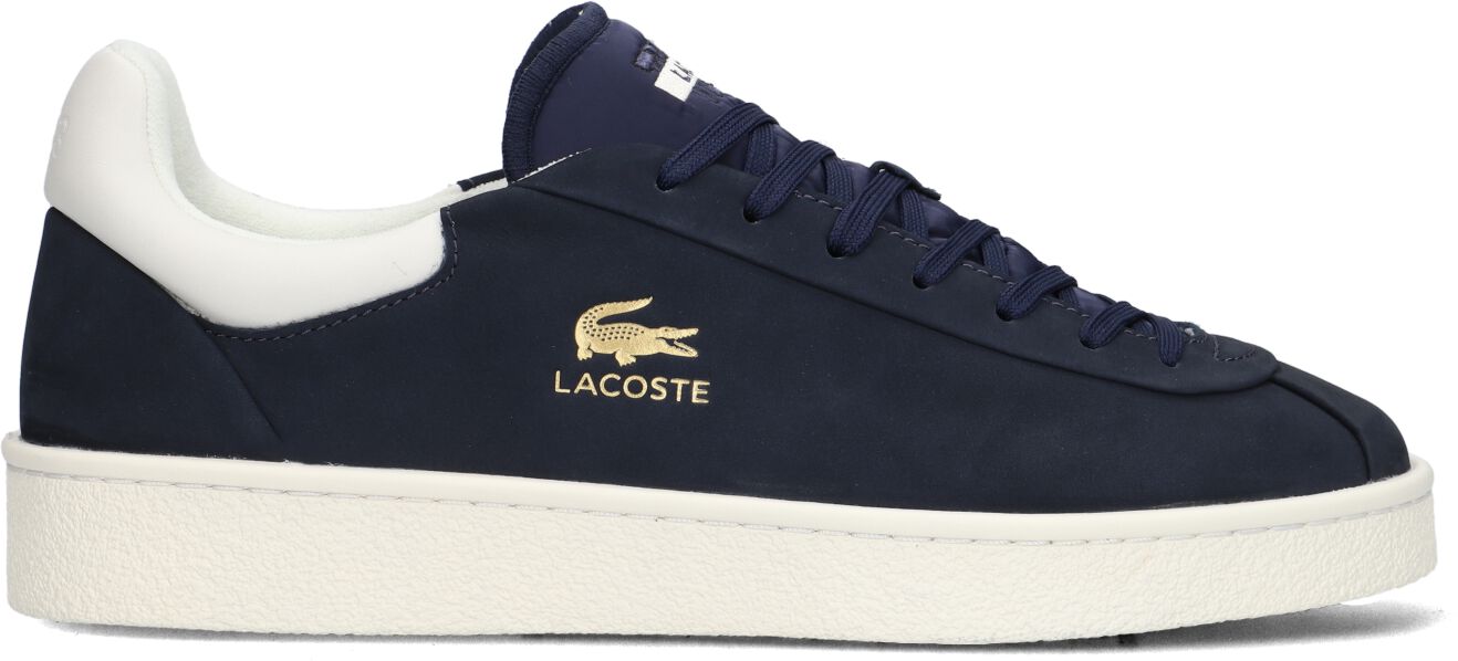 Lacoste Lage Sneakers Heren Baseshot Premium, Maat: 45, Materiaal: Nubuck, Kleur: Blauw