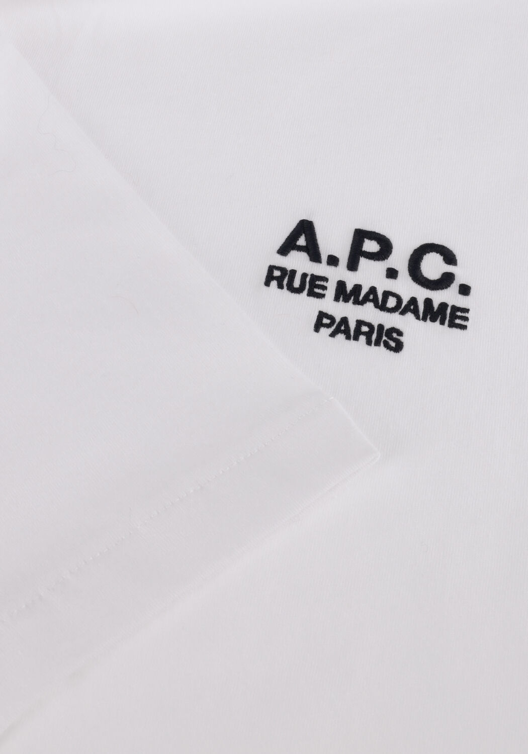Witte APC T-shirt T-SHIRT BOXY RUE MADAME GOTS - large