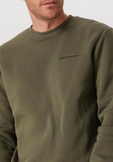 Groene PEAK PERFORMANCE Sweater ORIGINAL SMALL LOGO CREW MEN - large