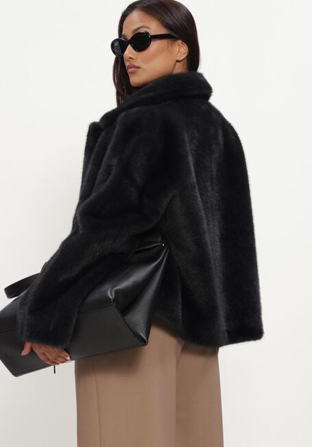 Donkergrijze STUDIO AR Faux fur jas FAJE FAUX MINK - large