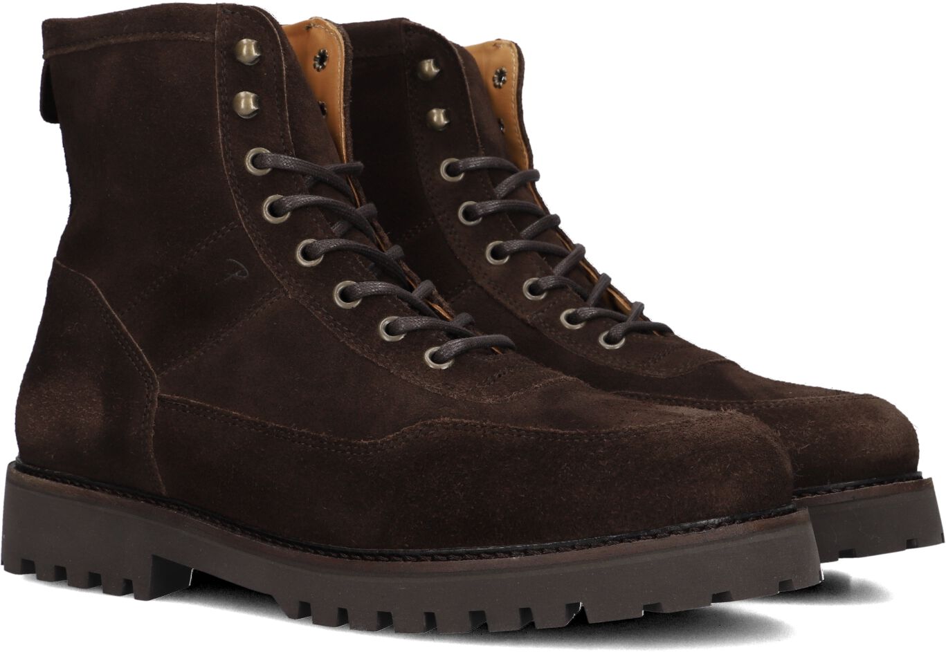 Posa Veterboots Heren Combat Boot, Maat: 45, Materiaal: Suède, Kleur: Bruin