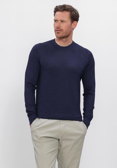 Donkerblauwe GRAN SASSO Trui CREW L/SLV - large