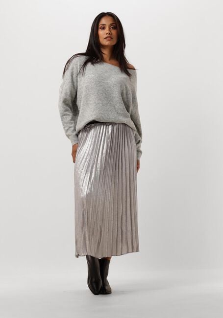 Witte SUMMUM Midirok PLEATED SKIRT LAMEE METALLIC - large