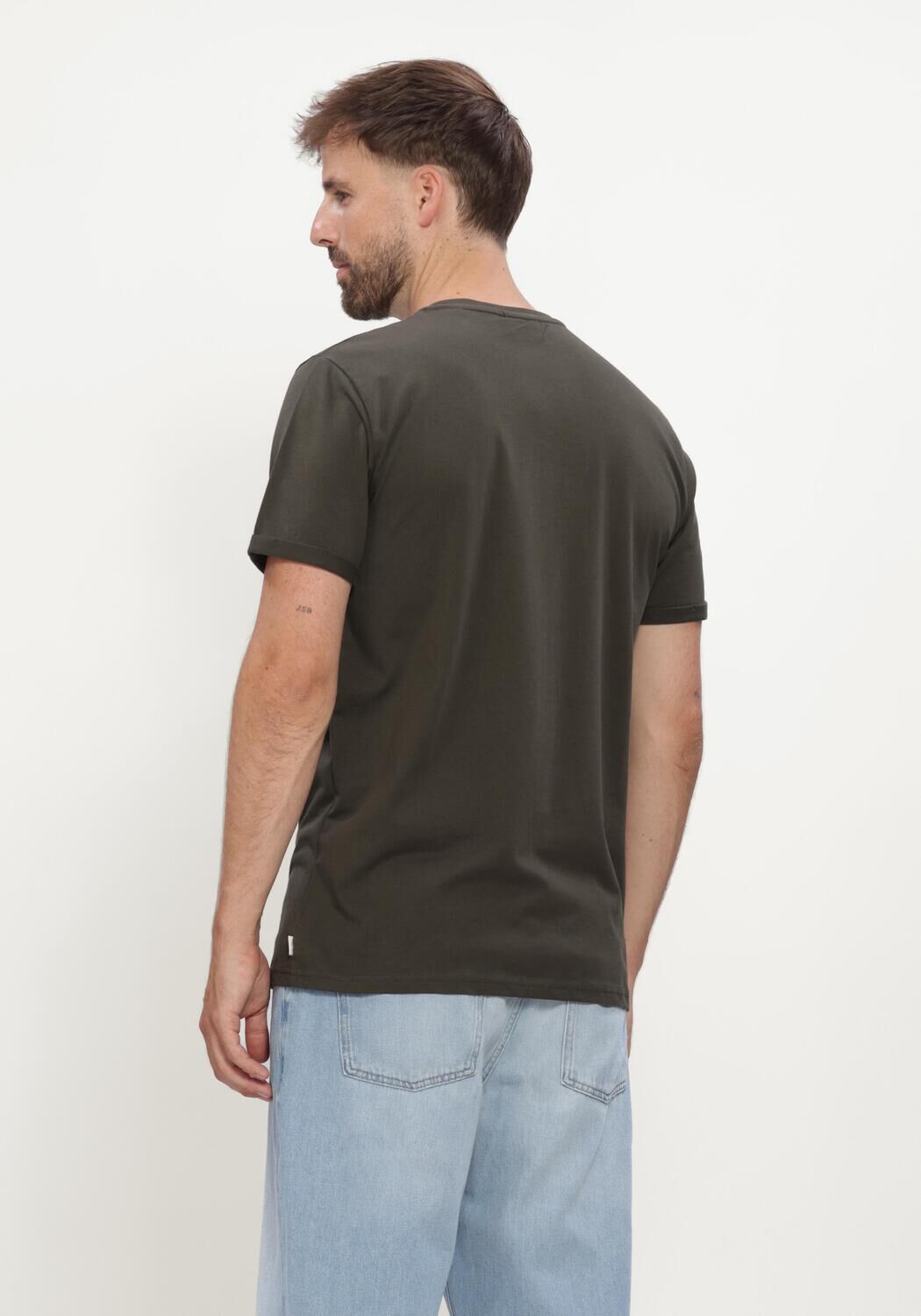 Groene LES DEUX T-shirt CORE SEASONAL T-SHIRT - large
