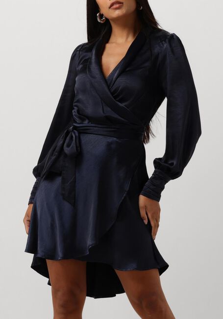 Donkerblauwe NOTRE-V Mini jurk NV-DORIS SATIN DRESS - large