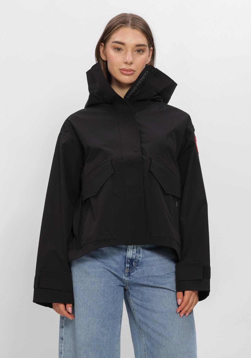 Zwarte CANADA GOOSE Regenjas TOFINO RAIN JACKET - large