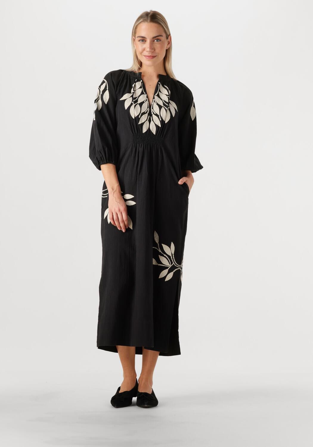 Aimee the Label Maxi Jurk Dames Louisc, Maat: S, Kleur: Zwart