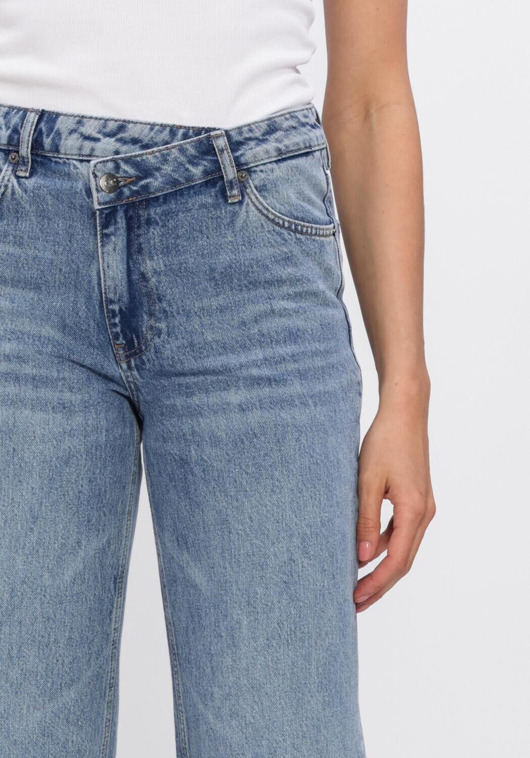 Blauwe CO'COUTURE Broeken RUTHIECC ASYM WIDE LL JEANS - large