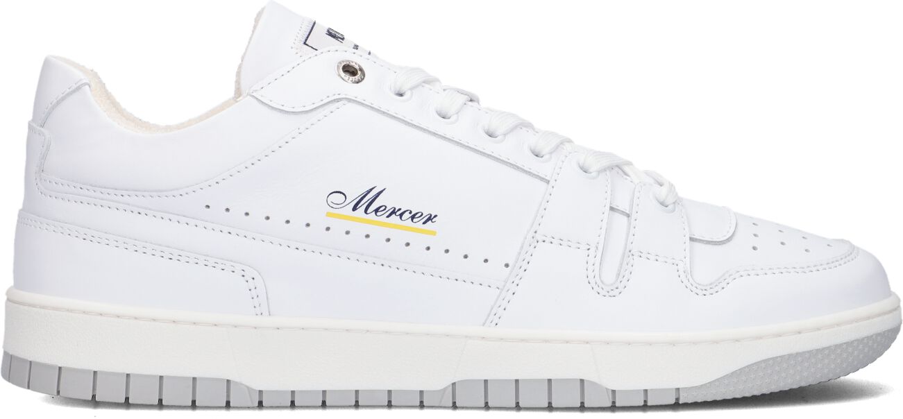 Mercer Amsterdam Lage Sneakers Heren The Brooklyn Low, Maat: 43, Materiaal: Leer, Kleur: Wit