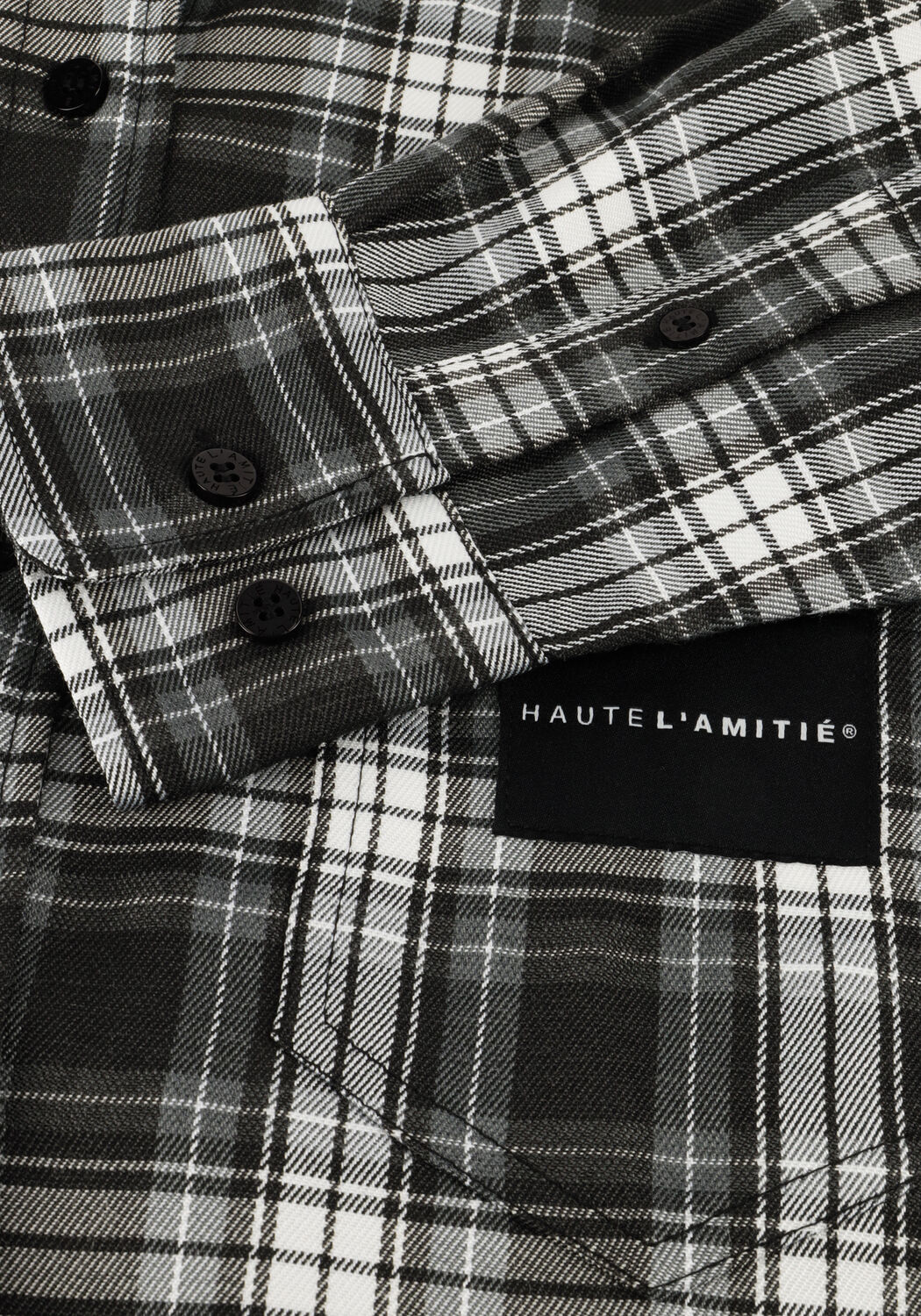 Zwarte HAUTE L'AMITI&Eacute; Blouses HAUTE CHECK SHIRT - large