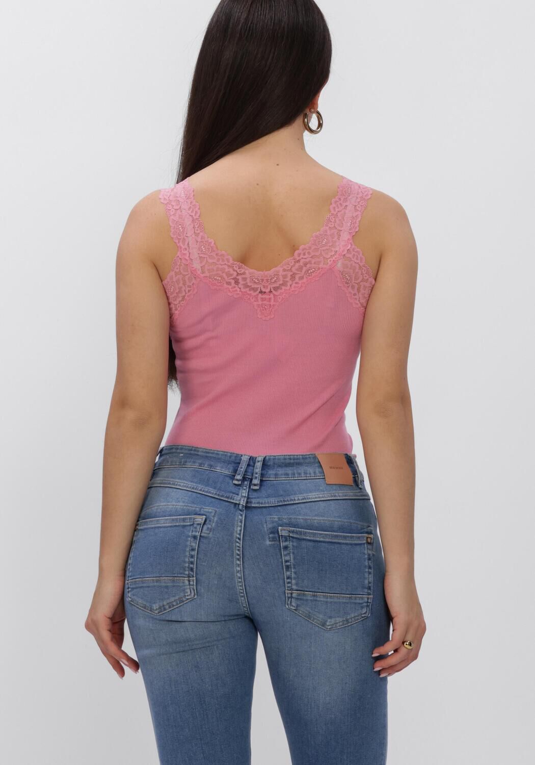 Roze ROSEMUNDE Top BERNADINE SL REGULAR V-NECK TOP - large