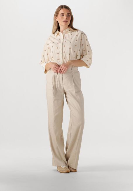 Ecru SUMMUM Blouses 3/4 SLEEVE BLOUSE TOP LINEN - large