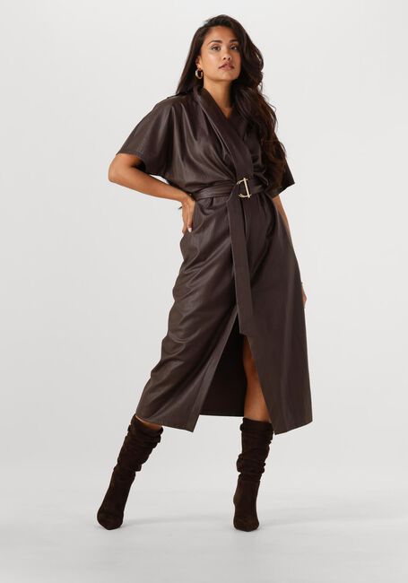 Bruine CAROLINE BISS Midi jurk 4164 - large
