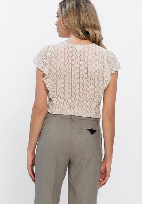 Beige DANTE6 Top VIEV LACE VOLANT TOP - large