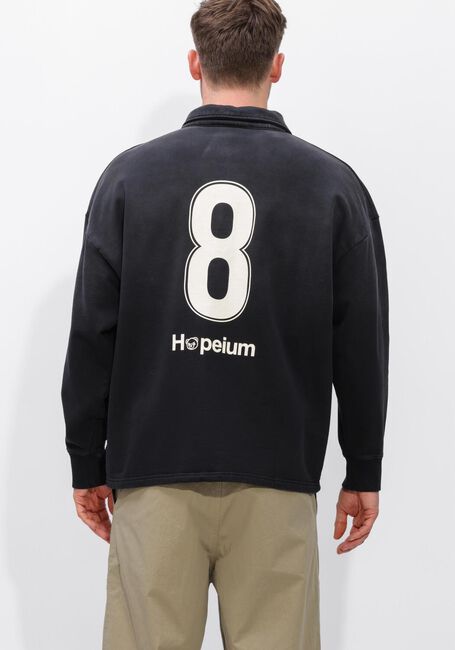 Zwarte HOPEIUM Sweater FOOTBALL POLO SWEAT - large