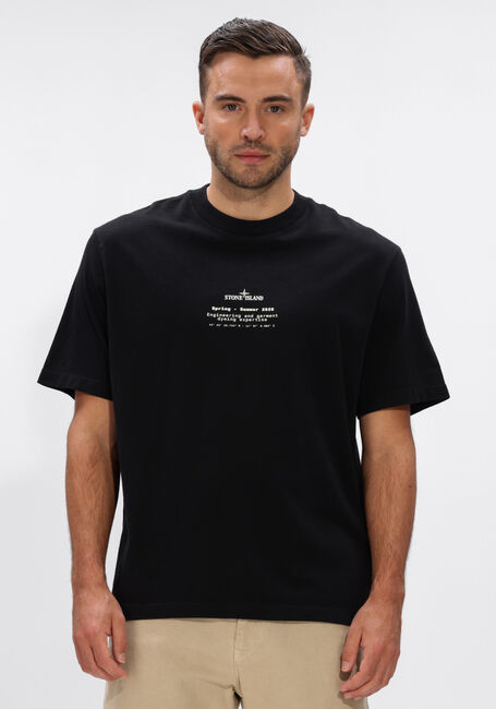 Zwarte STONE ISLAND T-shirt SS T-SHIRT S0285 - large