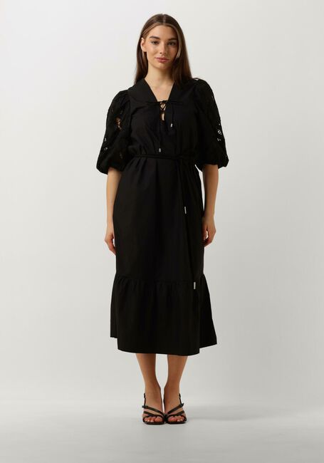 Zwarte SCARLETT POPPIES Midi jurk ISTANBUL - large