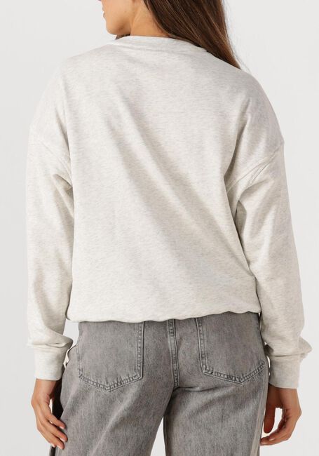 Lichtgrijze HAUTE L'AMITIÉ Trui COLLEGE CURVE SWEAT - large