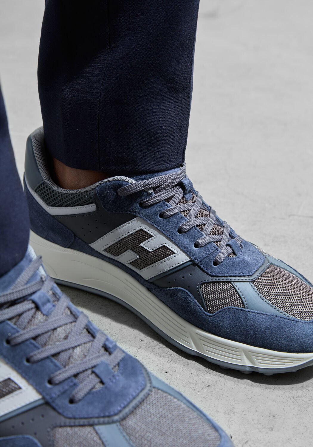 Blauwe HOGAN Sneakers MESH COMBI RUNNER - large