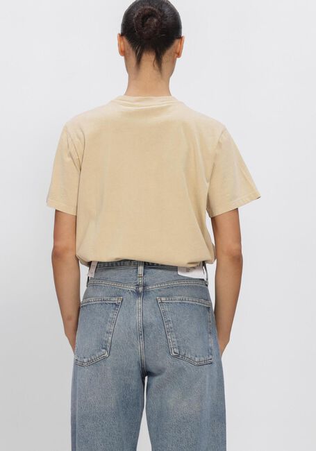 Beige GANNI T-shirt FUTURE HEAVY JERSEY OVERSIZED T SHIRT - large