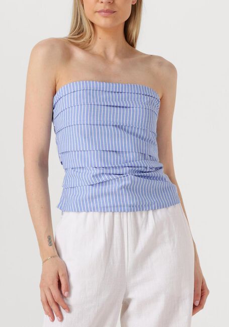 Lichtblauwe CO'COUTURE Top TEACC STRIPE TUBE TOP - large