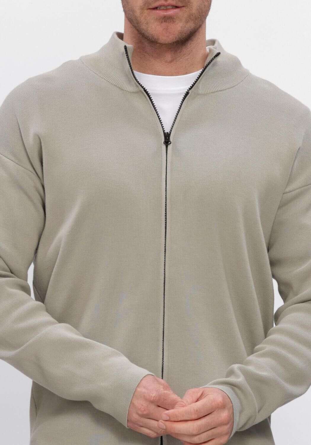 Grijze CP COMPANY Vest COTTON SEA ISLAND ZIPPED LENS CARDIGAN - large