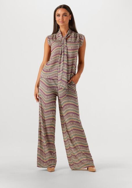 Multi SUMMUM Wijde broek WIDE LEG PANT MULTICOLOUR SPARKLY WAVE - large