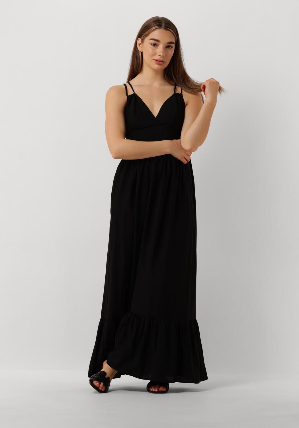 Co'Couture Maxi Jurk Dames Hera Strap Dress, Maat: L, Kleur: Zwart