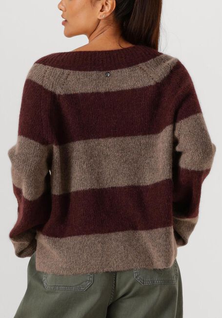 Bruine MOS MOSH Trui MMTACI STRIPE LS V-NECK KNIT - large