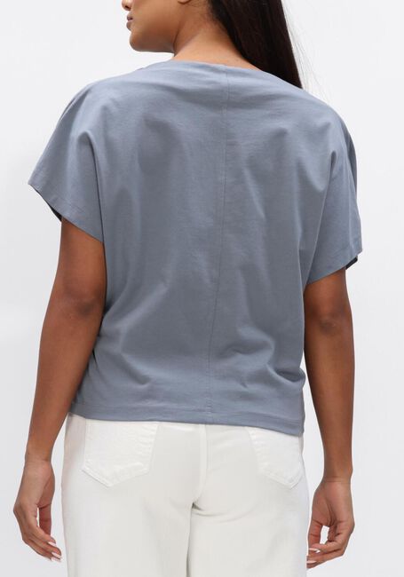 Blauwe CLOSED Top DRAPED NECK T-SHIRT - large