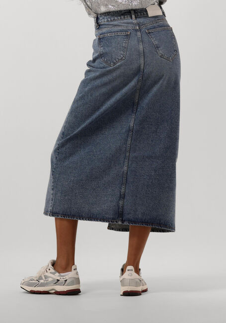 Blauwe CO'COUTURE Midirok VIKA SLIT DENIM SKIRT - large