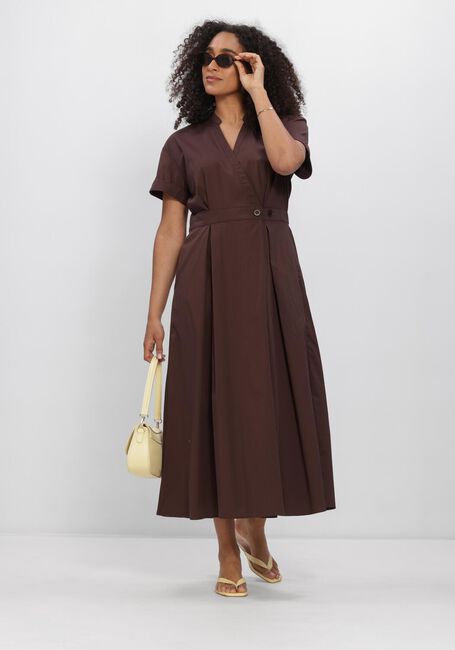 Bruine CO'COUTURE Midi jurk ELARACC WRAP SS DRESS - large