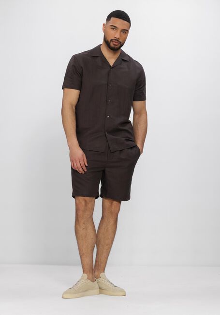 Bruine WAHTS Korte broek CARL LINEN COTTON - large