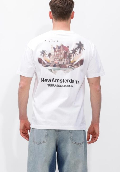 Lichtblauwe NEW AMSTERDAM SURF ASSOCIATION Polo TROPICAL TEE - large