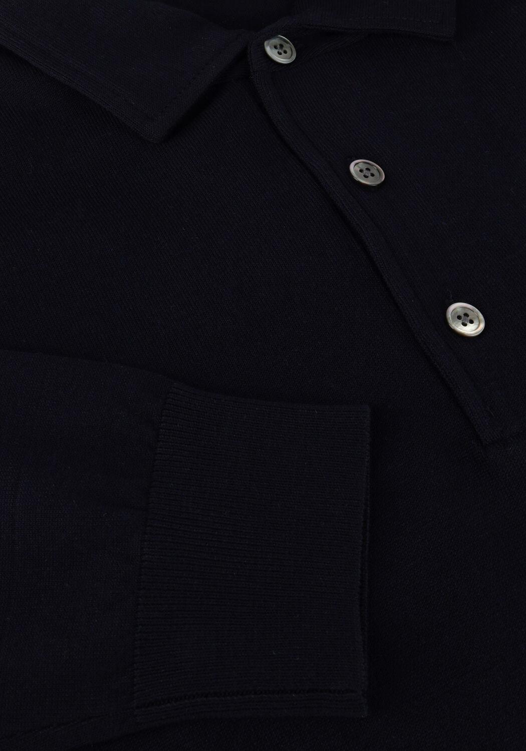 Donkerblauwe PROFUOMO Trui POLO ONEPIECE LUXURY BASIC - large