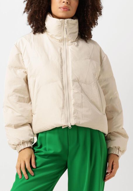 Beige CO'COUTURE Gewatteerde jas FROSTY CROP PURR JACKET - large