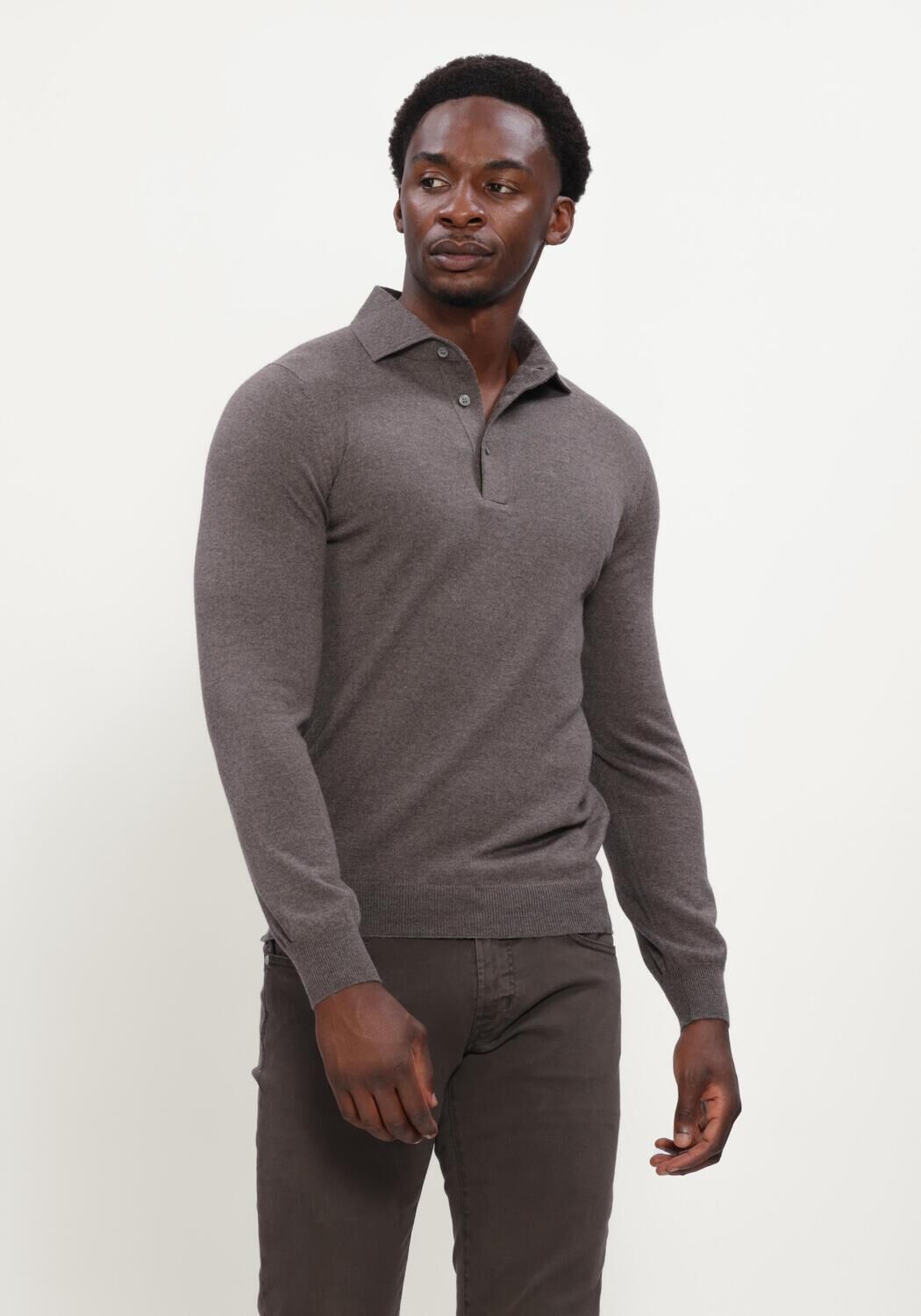 Taupe GRAN SASSO Polo POLO L/SLV - large