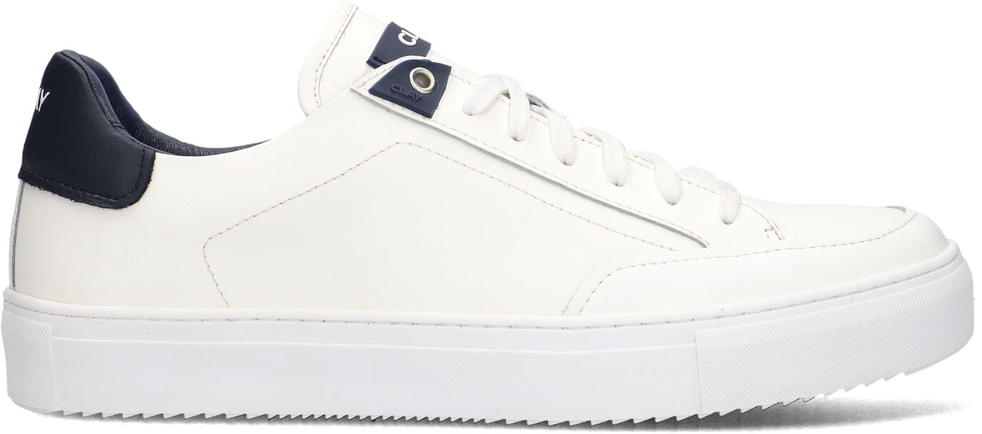 Clay Lage Sneakers Heren Cl124h300, Maat: 48, Materiaal: Leer, Kleur: Wit