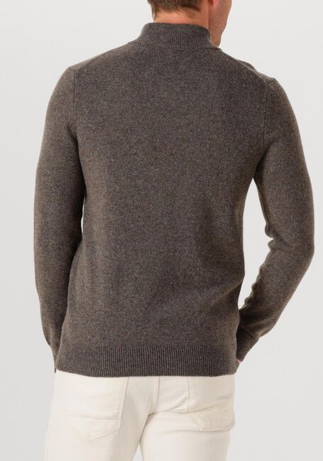 Grijze PROFUOMO Trui PULLOVER HALF ZIP WOOL BLEND - large