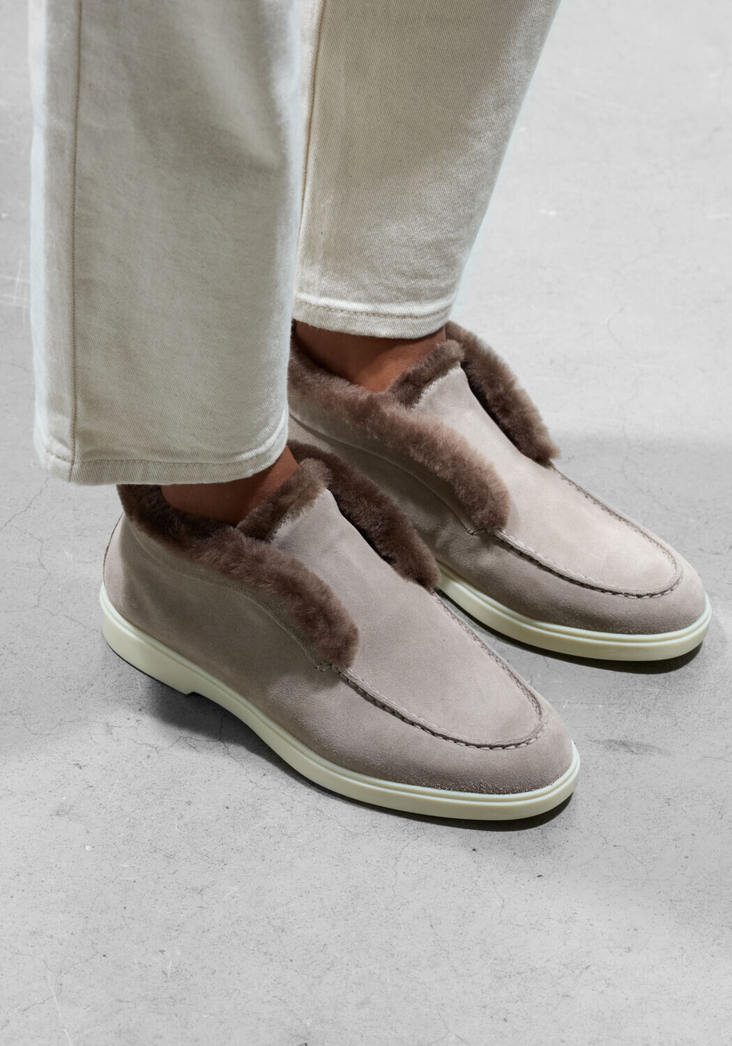 Grijze SANTONI Instappers SUE VACHT INSTAPPER - medium