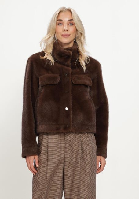 Bruine LUISA CERANO Faux fur jas JACKE IN NERZ-OPTIK - large