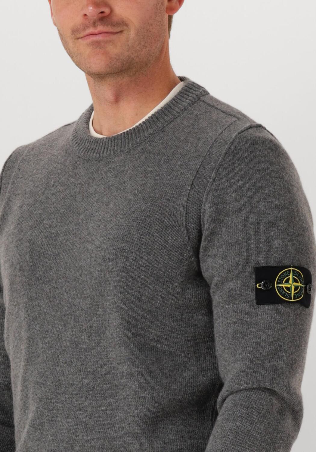 Grijze STONE ISLAND Trui CREW NECK - large
