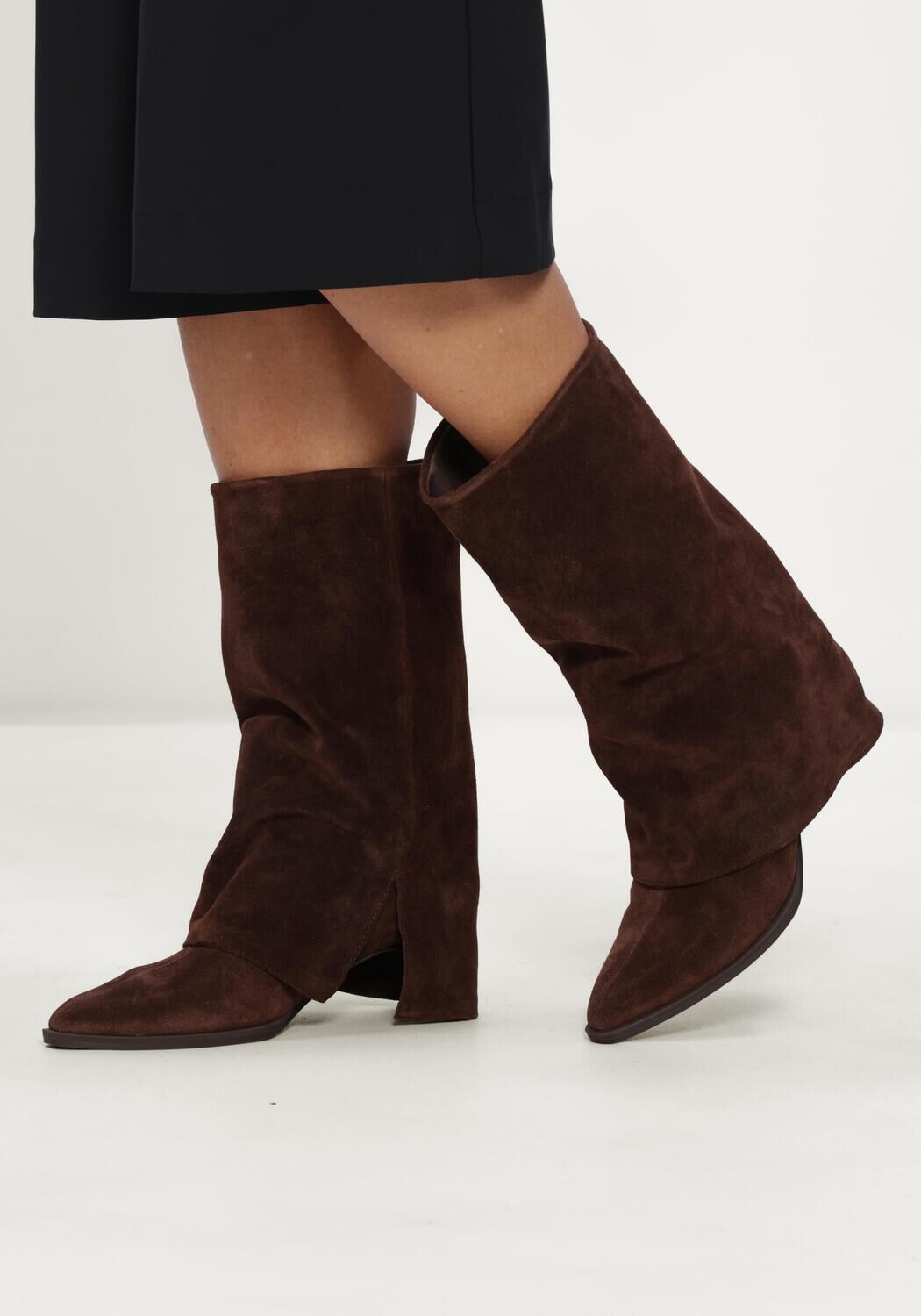 Bruine UNISA Hoge laarzen LARSY - large