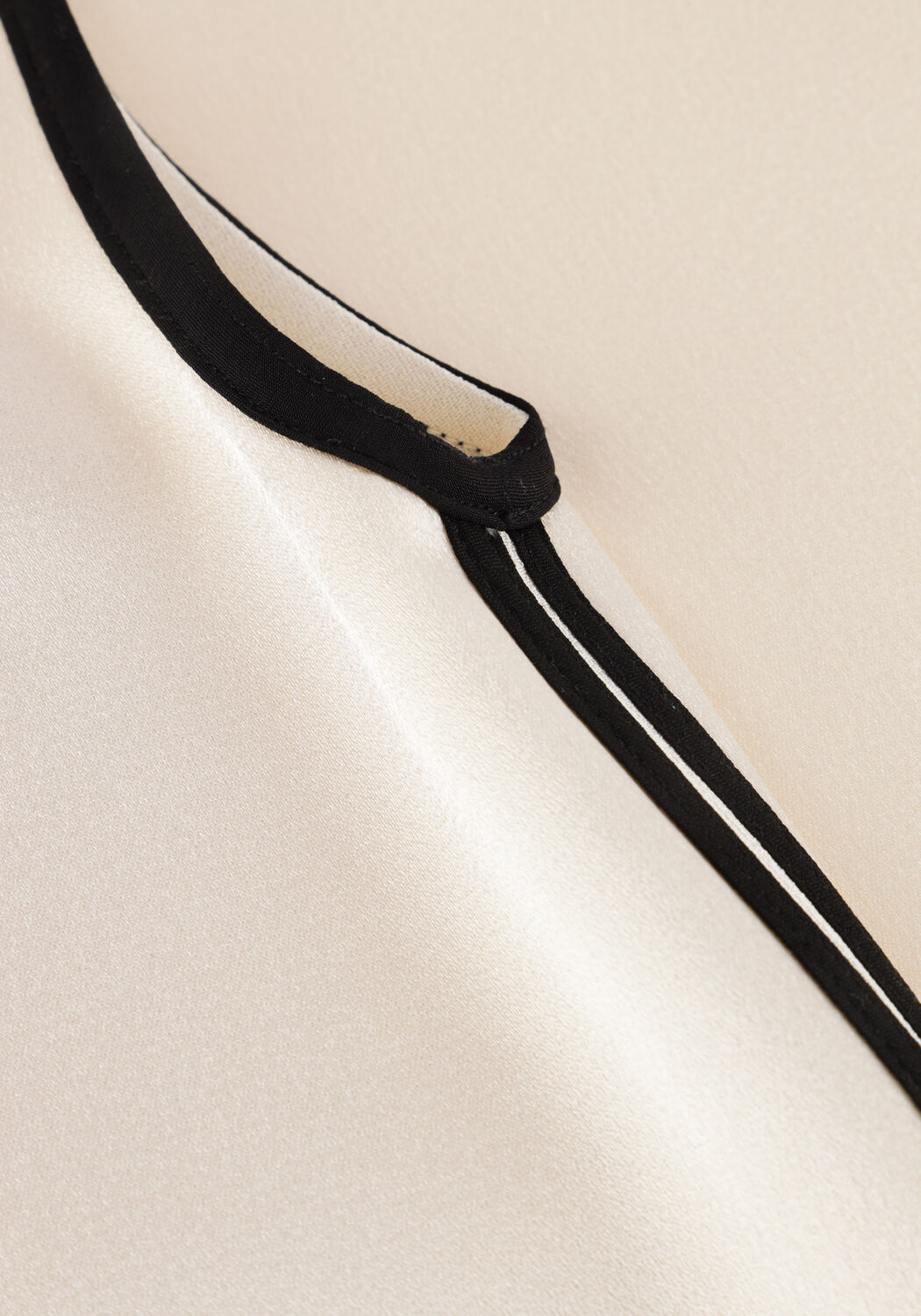 Ecru FORTE FORTE Top ENVERS SATIN SHINY TOP - large