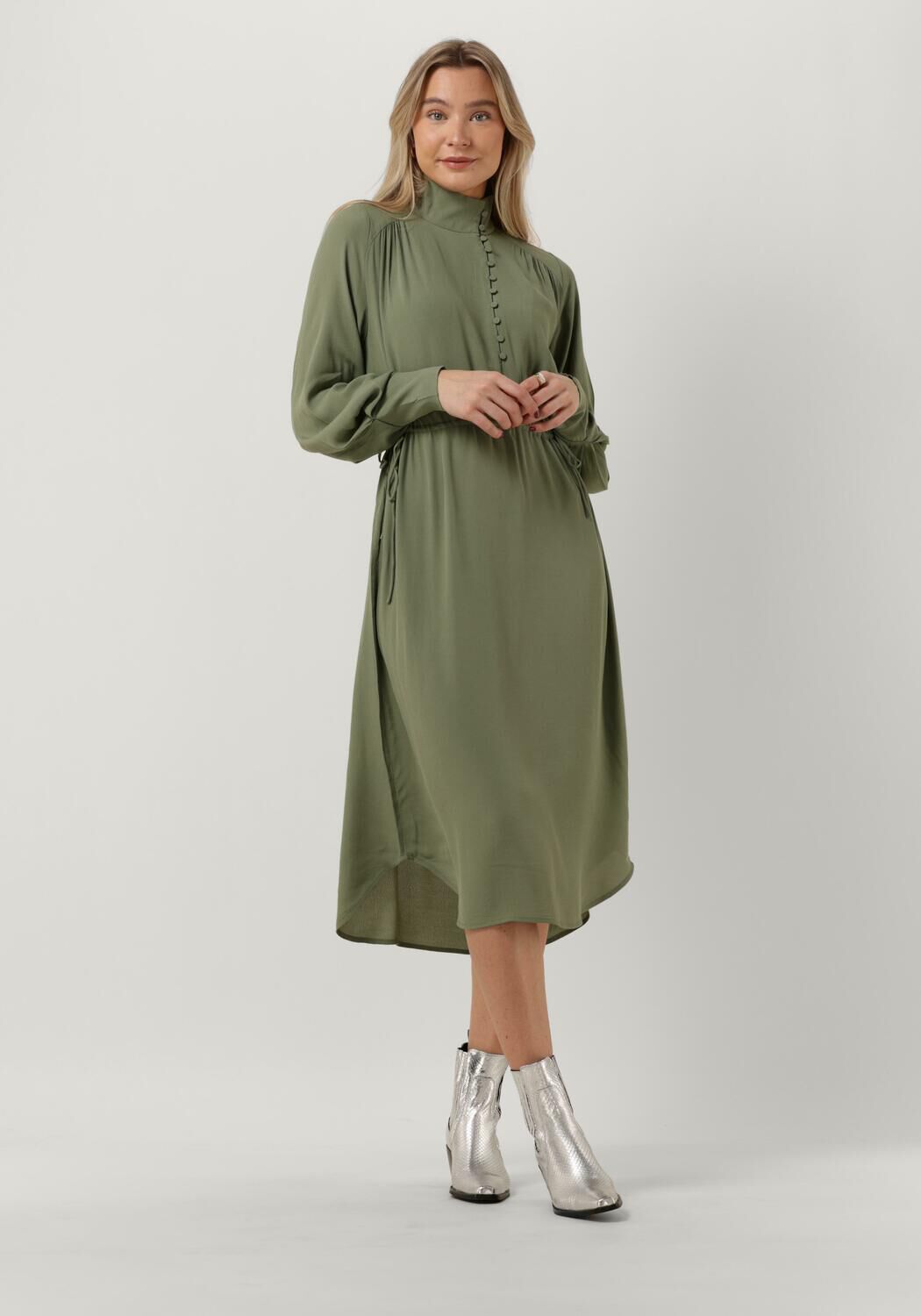 Bruuns Bazaar Midi Jurk Dames Lilli Lyra Dress, Maat: 36, Kleur: Groen