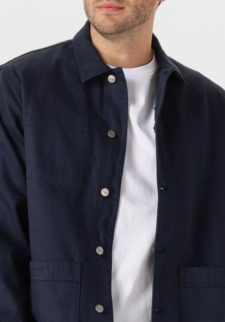 Donkerblauwe FORÉT Overshirts ROWAN LOGO OVERSHIRT - large