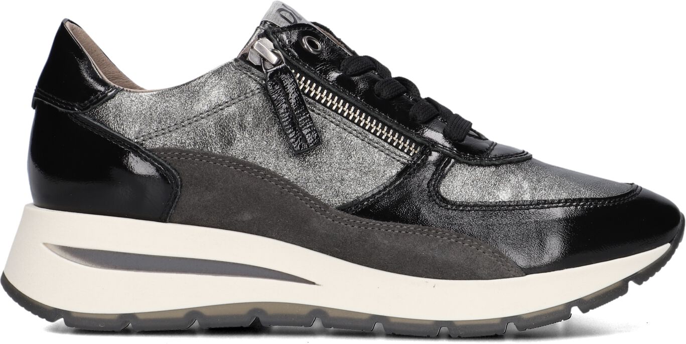 DL Sport Lage Sneakers Dames 6337, Maat: 42, Materiaal: Leer, Kleur: Zwart